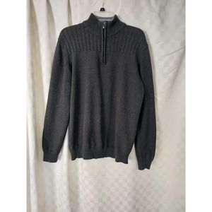 Covington Green-Quarter Zip Pull Over Dark Knit
